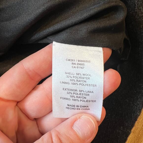 PENDLETON Women's Wool Blend Walker Coat Size M In Charcoal Desert Mesa Jacquard - Picture 11 of 13